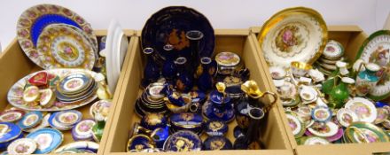 Large collection of Limoges and other similar ceramics in three boxes