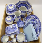 Spode Italian decorative ceramics and kitchenalia including storage jars, wall clock, jugs,