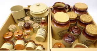 Stoneware storage jars, measures,