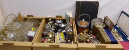 Collection of silver-plate, glassware,