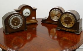Early 20th century oak mantel clock presented to J S Anderson for being presented with the Military