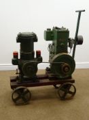Lister 1-1062 stationary engine with Fullwood & Bland Type M Mauns 350RPM Vacuum Pump,