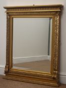 Classical style gilt framed bevel edged mirror, W71cm,