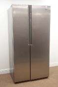 Haier HRF521DMB American style fridge freezer, W91cm, H180cm,