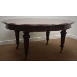 Quality late 19th century mahogany circular extending dining table stamped 'John Taylor & Son'