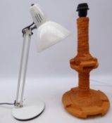 1980s adjustable cream finish desk lamp,