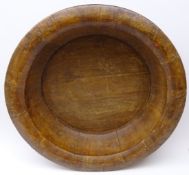 Large early 20th century Eastern hardwood coopered bowl,