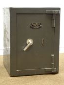 Thomas Withers & Sons Ltd cast iron safe, single door, two internal drawers,one working key, W53cm,