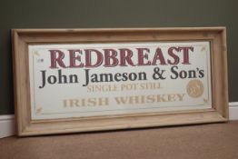 'Redbreast Irish' whisky, rectangular advertising mirror, W138cm,