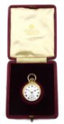 18ct gold fob watch Swiss movement by J W Benson Ludgate Hill, London 1914,
