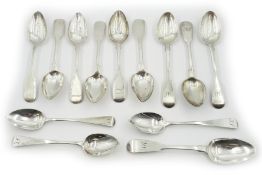 Set of six Georgian silver teaspoons,