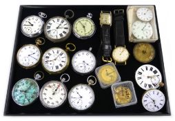 Collection of pocket and wristwatches and movements Condition Report <a