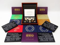 Fifteen coin year sets;