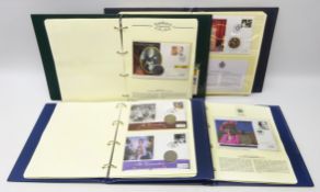 Forty-six coin/medal covers including;