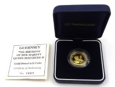 Queen Elizabeth II 1996 Guernsey '70th Birthday of Her Majesty Queen Elizabeth II' gold proof