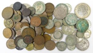 Collection of Great British and World coins, some being silver,