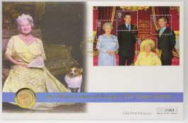 Queen Elizabeth II 2000 gold full sovereign, in 'Her Majesty Queen Elizabeth,