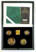 Queen Elizabeth II Royal Mint 'The 2001 United Kingdom Gold Proof Four-Coin Sovereign Collection'