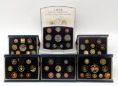 Six Royal Mint proof sets; 1986, 1994, 1995,