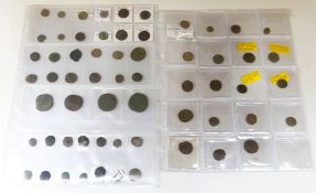 Collection of sixty-one Roman coins spanning many rulers including Constantine I , Constantine II,