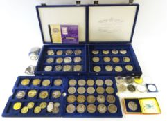 Collection of mostly commemorative coins including; fifteen five pound coins, commemorative crowns,