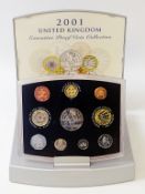 Royal Mint 2001 United Kingdom 'Executive Proof Coin Collection', in original presentation case,