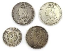 Two Queen Victoria crowns, 1889 and 1890,