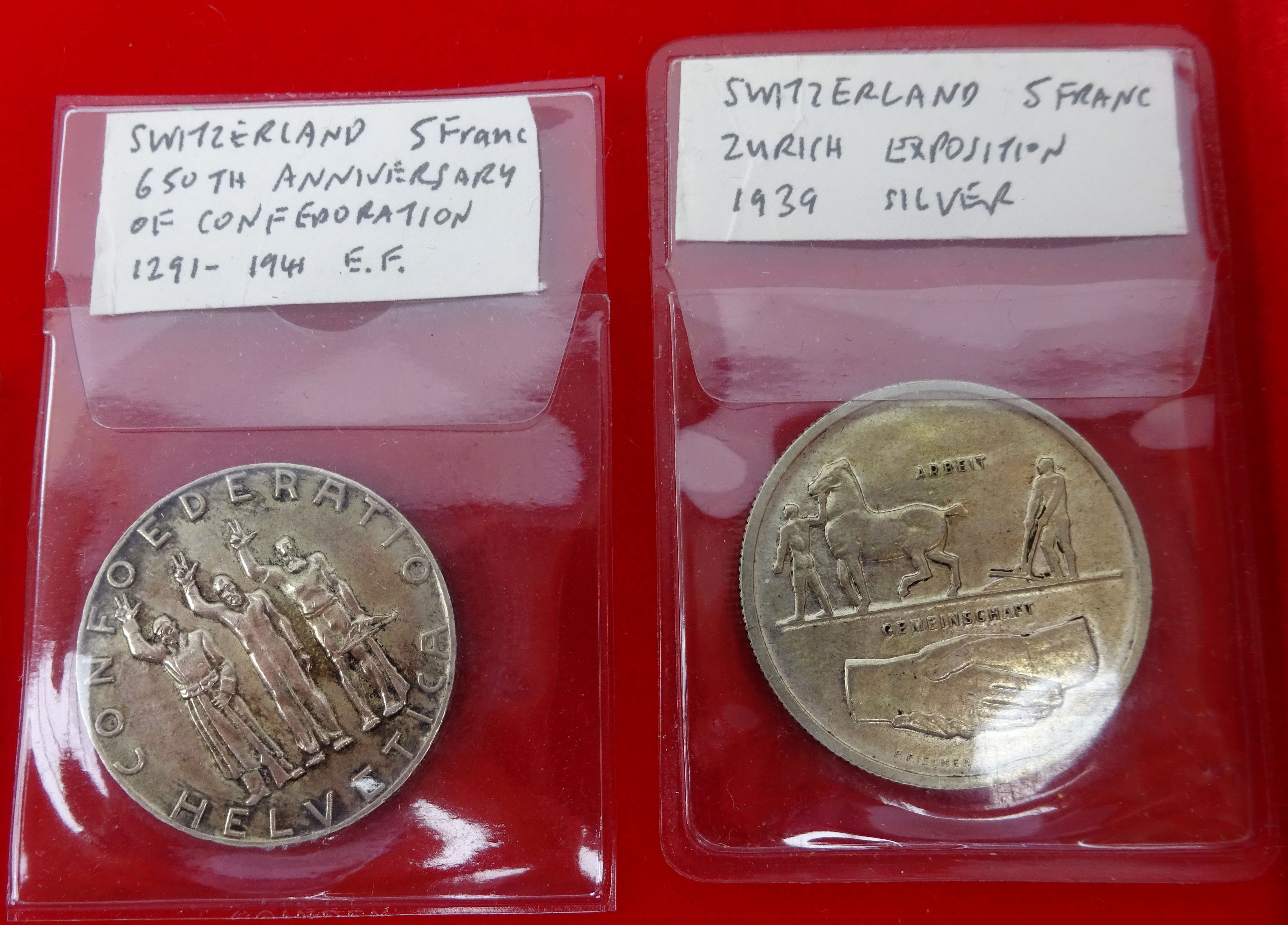 Thirteen 19th century and later Swiss five Franc coins including; shooting festival 1861, 1872, - Image 7 of 8