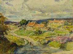 Rowland Henry Hill (Staithes Group 1873-1952): North Yorkshire Village,