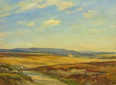 Owen Bowen (Staithes Group 1873-1967): 'Goathland Moor', oil on canvas signed,