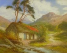 Edward Henry Holder (British 1847-1922): Cottage in the Mountains,