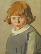 Philip Naviasky (British 1894-1983): 'Ginger' half length portrait of a girl,