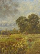 English School (Early 20th century): Haymaking,