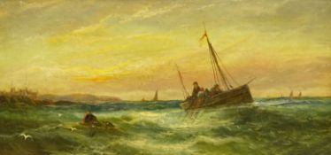 William Henry Williamson (British 1820-1883): Fishing Boats off the Coast,