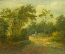 French School (18th/early 19th century): Horse and Rider on a Wooded Path,