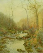 Ralph William Bardill (British 1876-1935): Autumnal Wooded Stream,