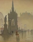 Steven Scholes (Northern British 1952-): 'Albert Square Manchester 1962', oil on board signed,