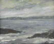 Attrib. Anders Leonard Zorn (Swedish 1860-1920): Rocky Coastal scene, oil on panel