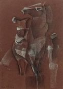 Mary Krishna (British 1909-1968): 'Circus Horses I & II',