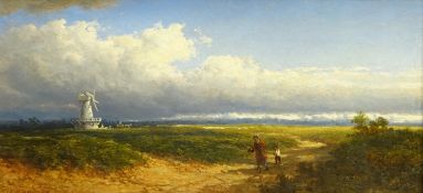 Edmund John Niemann (British 1813-1876): Windmill under Cloudy Skies,