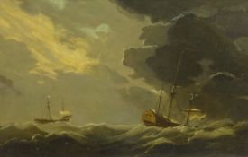 English School (Early/mid 19th century): Sailing Ships in Stormy Seas,