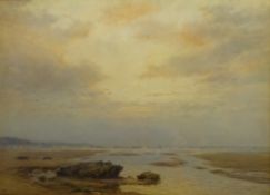Arthur Wilde Parsons RA (British 1854-1931): Deserted Beach at Sunset,
