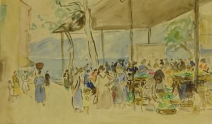 Ethel C Hatch (British 1869-1975): Mediterranean Market,