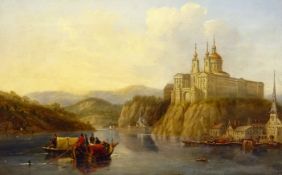 John Wilson Carmichael (British 1799-1868): 'Monastery of Malk on the River Danube',