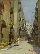 Geoff Rigg** (20th century): Italian Street scene,