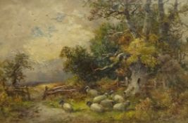 William R Stone (British 1842-1913): Winter and Summer Landscapes,