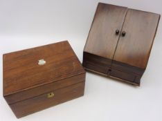 Victorian rosewood work box with fitted interior,