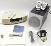 Bose Wave Music System III in white with remote control and booklet and Bose Companion 3 multimedia