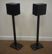 Pair Cambridge Audio free standing black finish speakers,