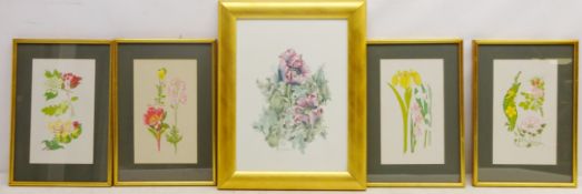 Still Life of Anemones, 20th century watercolour indistinctly signed and dated '91,